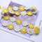 YIEUR 6.5 Meter Spitzenband Blumen gelb, 1 Strang bunte Spitzenbordüre Tischdeko Geschenkband, 25mm Zierband Stickerei Spitzenborte, 7 Yard Vintage Band für Handwerk Nähen Deko(gelb)