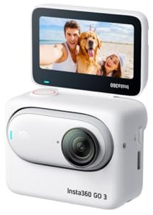 Insta360 GO 3 64GB – Vlogging Camera for Creators, Vloggers, Mini Action Camera with Flip Touchscreen, Light and Portable, Hands-Free POV, Mount Anywhere, Stabilization, Remote Preview, Waterproof