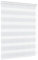 Jalousiescout Doppelrollo Klemmfix ohne Bohren & mit Bohren, 57,5x120cm Weiß Rollo Fensterrollo lichtdurchlässig & verdunkelnd，Sonnenschutzrollo Zebrarollo für Fenster & Türen