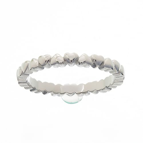 Beneto Ring Silver Ring with Hearts AGG344 - Schaltung: 52 mm sBE0715-52, Estándar, Nicht-Edelmetall, Kein Edelstein