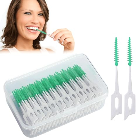 220 cepillos interdentales de silicona, cepillos interdentales para cepillos de dientes portátiles, cuidado dental para cepillos dentales para limpieza dental, herramienta para espacios interdentales