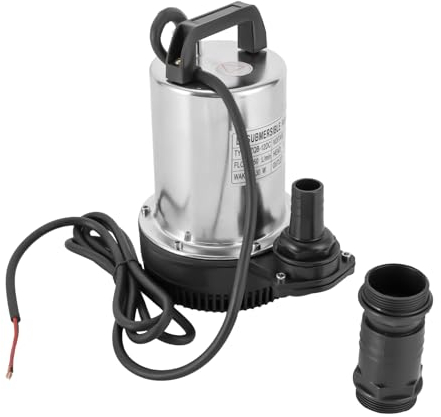 DC 12V Tauchpumpe Wasserpumpe, 50L/min Tauchwasserpumpe Teichpumpe Umwälzpumpe Keramik Pumpenkern Stumm mit 3m Kabel, Maximaler Auftrieb 8m