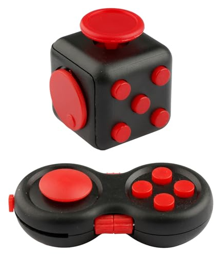 Bojueshaw 2pcs Fidget Toy Set,ADHD Stress Anxiety Relief Toy,Fidget Pad,Finger Toy Office Classroom Toy Gift for ADD,ADHD,Autism