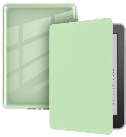 GUKSRASO Hülle für 7 Kindle Paperwhite Signature 12. Generation 2024, transparente Softshell-Hülle mit automatischer Schlaf-/Wachfunktion