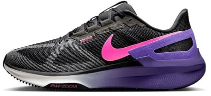 NIKE Air Zoom Structure 25 DJ7883 - Sneaker da uomo (nero/fucsia laser/antracite 010), numero 42,5