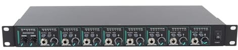 Gugxiom Amplificatore per Cuffie a 8, Mixer su Performance Live di Studio, Amplificatore Ad Alta Potenza di Dimensioni del Rack Compatto Rack (Spina europea)