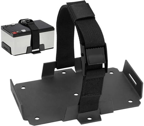 Kleine Batteriefach - einstellbarer 12 V -6V -Batteriehalter mit Riemen | Sichere Halterung für Boote, Motorräder, ATVs, Generatoren | Universall Spannungspeicherbox für Marine & Automotive -Austausch