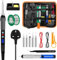 Soldering Iron Kit 90W LCD Adjustable Temperature 180-480°C, 16 in 1 Welding Tools with Switch 5 Soldering Tips, Desoldering Pump, Wire Stripper Cutter, Stand, Tweezer