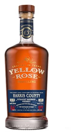 Yellow Rose Harris County 46% vol., Premium American Whiskey, 30 Monate gereift, Gleichgewicht zwischen süß und würzig, Noten von Gewürzen, Karamellapfel und Johannisbeeren (Packung mit 6)