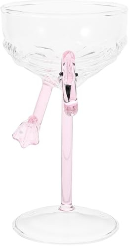 OSALADI Flamingo Weinglas Glaskelch Cocktailglas Transparent Dekorativer Barbecher Party Hochzeitsbecher