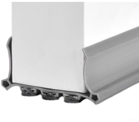 Joint d'étanchéité bas de porte pour porte intérieure – Bande d'étanchéité réglable coupe-vent et isolation phonique en PVC + feutre, 96 cm (gris)