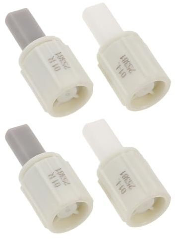 Angoily 4pcs Soft Close Buffer Hinges Toilet Lid Cushioning Damper Symmetrical Left and Right Design Plastic High Strength Plastic Easy Installation Universal Compatibility Bathroom Toilet