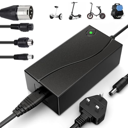 42V/2A Electric Scooter Charger, Universal with 4 Connections for 36V Li-ion Battery Fast Charger for Xiaomi/Ninebot, Mobility Scooter, Hoverboard, Electric Bike, Drift Board, Unicycle