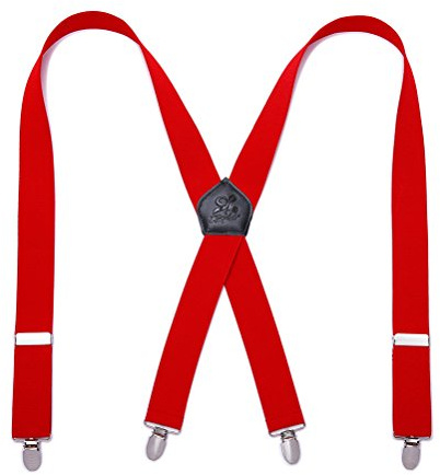 KANGDAI Herren Hosenträger mit 4 Clips - Starke Metall Clips, Verstellbare Hosenträger für Männer