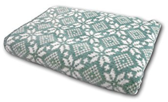 jilda-tex Wohndecke Christstern Decke Kuscheldecke Tagesdecke Sternendecke Weihnachtsdecke Baumwolldecke (Mint)