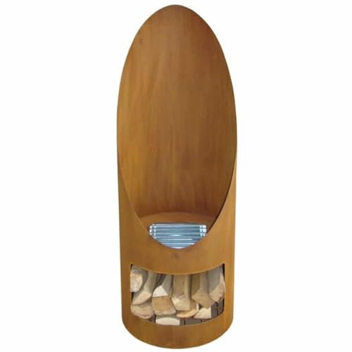 Original Terrassen-Feuerstelle/Terrassen-Heizer Soler Corten (Edelrost), Kamin 120cm, echter Cortenstahl, by YERD