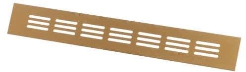 40x300mm Air Vent Cover - Aluminium Ventilation Grille - Gold Furniture Grill for Door, Wardrobe, Radiator