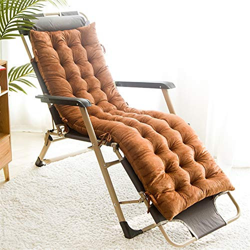 Ommda Plüsch Hochlehner Sitzauflagen Baumwolle für Gartenmöbel Weich Dicker Waschbar Winter Hochlehner Auflage zu Stapelsessel mit Bindungen