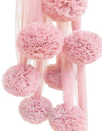 Brüssel08 Hängezelt mit Chiffonkugel, für Schlafzimmer, Deko, Bettnetz, Zelt, hängende Ornamente für Kinderzimmer Rose