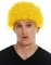WIG ME UP - MMAM-9M-K3070 Perücke Karneval Herren Damen Clown gelb kurzer Afro Kraus gelockt Krauskopf