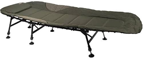 TRAXIS Flat-Bed Camping Bed - Pliable - Lit de Campagne - Lit de Pêche - Ajustable - Civière Carpe - Chaise Longue - Vert