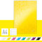 Leitz WOW Notizbuch A4 liniert, Hardcover, 160 Seiten, 80 Blatt FSC-zertifiziertes Papier 80 g/m², Hochwertiger laminierter Einband, Fadenheftung, Für Büro, Schule oder als Tagebuch, Gelb, 46251016