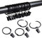 EBETA E 40 Packung Vorhangringe mit Clips für Gardinen & Vorhänge Metall Gardinenringe Vorhang Clip (schwarz)