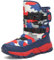 Mishansha Winterstiefel für Mädchen Stiefel Warm Gefütterte Schneestiefel Wasserdicht Winterschuhe Outdoor Kinder Snowboots Rot Blau 33