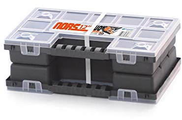 DUO Organizer Sortimentskasten Sammelbox Kunststoff 287 x 186 x 100 mm Kleinteilefächer individuel bis 24 Fächer