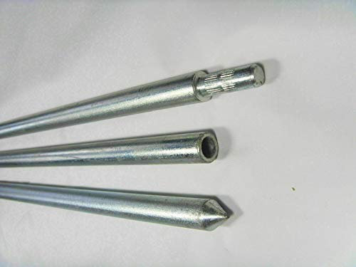 Tiefenerder Erder Erdung SET 3m 2x1500mm Ø16 feuerverzinkt HAMMER PREIS (Ø16 Verlängerung 1,5m)