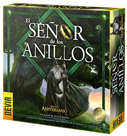 Devir - El Señor de los Anillos Ed. Aniversario 21, Juego de Mesa Cooperativo Con Amigos, 12 Años (BGANISP)