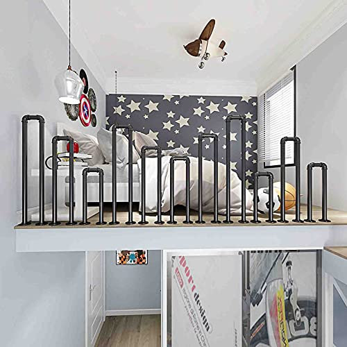 MYAOU Ringhiere per Scale e corrimano Ringhiera per Scale Nera Opaca a Forma di U per Scale a soppalco per Interni ed Esterni Pali di Supporto per Giardini Moderni (1 pz)