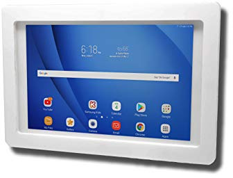TABcare Vesa-Gehäuse aus Acryl für Samsung Galaxy Tab S9 S8 S7 11, S9 FE 10.9 mit Wandhalterungs-Kit (weiß, Tab S9 S8 S7 11)