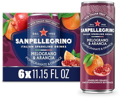 San Pellegrino Sanpellegrino – Boisson pétillante italienne Melograno et Arancia, boisson pétillante à l'orange et à la grenade, canette de 30 ml