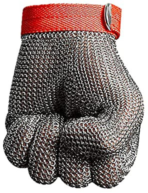 Work Gloves Protective Safety Gloves, Grade 9 Protection Chain Mail Gloves, For Meat Processing Safety Tools (Size : 1pcs/xs)