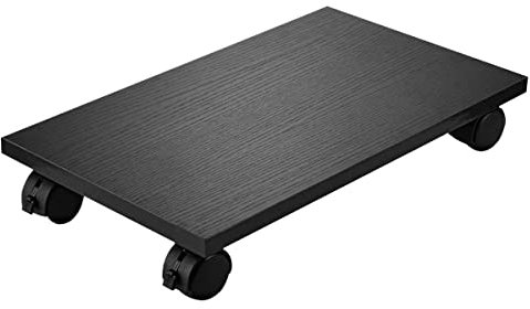 YuPinDiZu PC Stand for Floor Computer Tower Stand Cart Floor PC Stand CPU Holder with 4 Caster Wheels Under Desk,NO Assemble (Black)