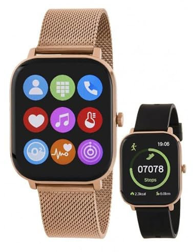 Reloj Marea Smart B58009/5 Llamadas Bluetooth + Correa Regalo (Rosado/Negro)