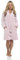 Daisy Dreamer Womens Zip Through Hooded Fleece Robe Lounger Dressing Gown Bath Robes Loungewear (Pink Stripe, M)