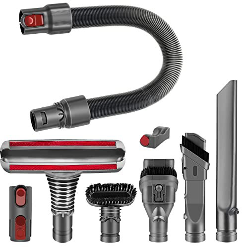 Italdos Kit Ricambio Spazzola Bocchette Tubo Flessibile Accessori Prolunga compatibile per Dyson V6 V7 V8 V10 V11 V15 DC34 DC35 DC59 DC62 (KIT 8in1)