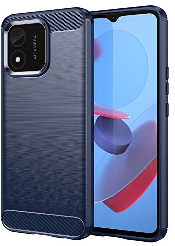 SHIEID Silicone Case Compatible with Honor X5, Stylish Slim&Thin Carbon Fiber Pattern Phone Cover Case for Honor X5-Blue