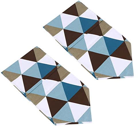 Oikabio 2X Moderne Geometrische Dreieck-Muster Tischläufer - Polyester-Gewebe Tischplatte Dekoration Wohnkultur