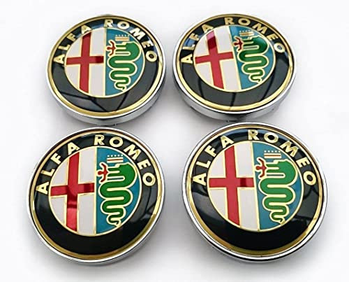 Nabendeckel 4 STÜCKE 60mm für ALFA Romeo Giulietta 159 146 156 Brera Car Rad Center Hub Cap Auto Styling Felgen Abdeckung Badge Emblem Aufkleber Radnabenkappen