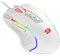 Redragon M612 Predator RGB - Ratón óptico para juegos, 8000 DPI con cable con 11 botones programables y 5 modos retroiluminados, software compatible con botón de disparo rápido, color blanco