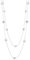 FULU AUTUMN Damen Statement Kette Lange Perlenkette Silber Chain Zwei Strang Modeschmuck Halskette Geburtstagsgeschenk(16-Metal)