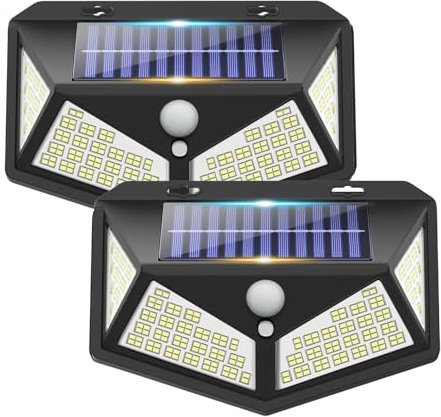 COLBOR Solarlampen für Außen, 236 LED Solarleuchte mit Bewegungsmelder 2200mAh 3 Modi 270° Solarlicht Außenwand IP65 Wasserdicht Solarleuchten für Garten Garage, Solarlampen-Außen-Solar-LED-Licht
