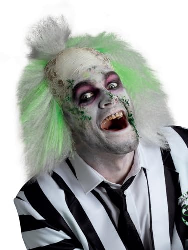 Smiffys Beetlejuice-Perücke, mit Latex-Kopfbedeckung Halloween