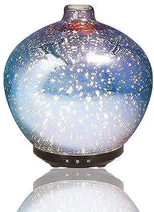 Fizporium Rose Gold Diffuser with 6 Colour Changing LED Lights, Aromatherapy Scented Oil Diffuser, Ultrasonic Diffusers for Essential Oils for Office Home