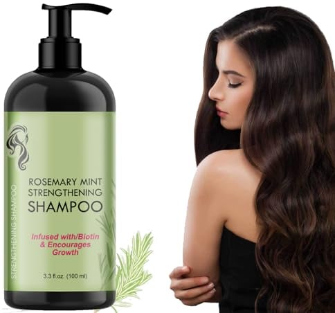 Shampoo al Rosmarino per Capelli, Rosemary Mint Shampoo, Shampoo al Rosmarino per la Crescita dei Capelli, Promuove La Crescita Dei Capelli E La Salute Del Cuoio Capelluto, 100ML