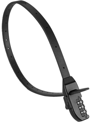 Multipurpose Adjustable Bicycles Lock 3Digit Code Combination Lock Zips Tie Cable Lock for Bicycles Tricycle Scooter Bike Combination Lock Easy to Use Adjustable Length Lightweight