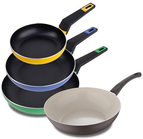 Set de 3 sartenes Ø18Ø22Ø26cm + Wok Ø28cm San Ignacio